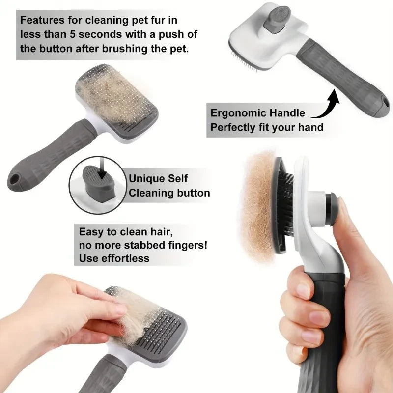 Ergonomic Dog Grooming Brush
